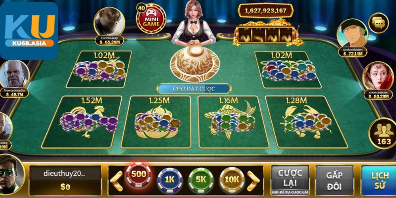 Luật chơi Bầu cua Ku68 đơn giản